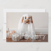 Pawsitively Spooky Halloween Pet Foto Feestdagenkaart (Voorkant)