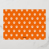 Pawsitively Spooky Halloween Pet Foto Folie Feestdagenkaart (Achterkant)