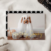 Pawsitively Spooky Halloween Pet Foto Folie Feestdagenkaart