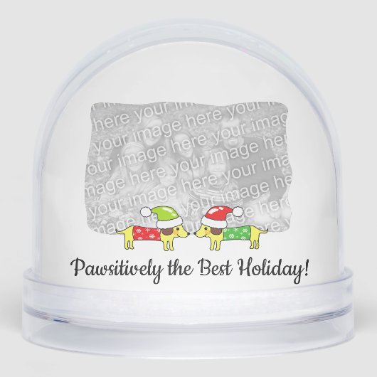 Pawsitively the Best Holiday – Dog Design Sneeuwbol (Voorkant)