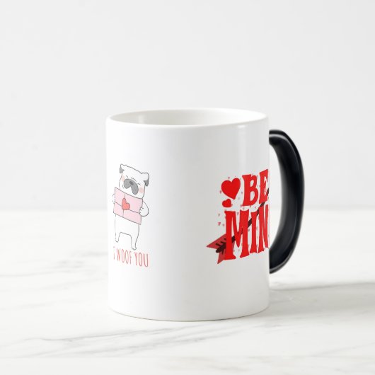 "Pawsitively Yours Valentijn Mok" 🐾💖 Magische Mok (Voorkant rechts)