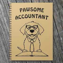 Pawsome Accountant Schattige Dog Writing Notitiebo Notitieboek