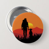 Pawsome Adventures in Natuur Ronde Button 7,6 Cm (Voorkant /achterkant)