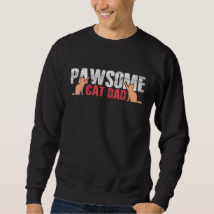 PAWSOME  Best Cat Dad ever Shirt Cat Papa