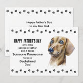 Pawsome Best Dachshund Dog Dad Vaderdag Feestdagenkaart (Voorkant / Achterkant)