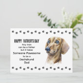 Pawsome Best Dachshund Dog Dad Vaderdag Feestdagenkaart (Staand voorkant)