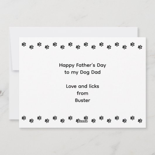 Pawsome Best Dachshund Dog Dad Vaderdag Feestdagenkaart (Achterkant)