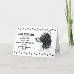 Pawsome Beste Springer Spaniël Hond Papa Vaderdag Feestdagen Kaart