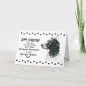 Pawsome Beste Springer Spaniël Hond Papa Vaderdag Feestdagen Kaart (Voorkant)