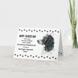 Pawsome Beste Springer Spaniël Hond Papa Vaderdag Feestdagen Kaart