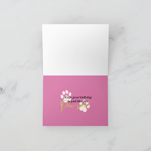 Pawsome Birthday Kaart (Binnen)