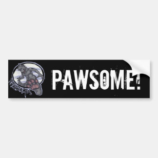 PAWSOME. BUMPERSTICKER