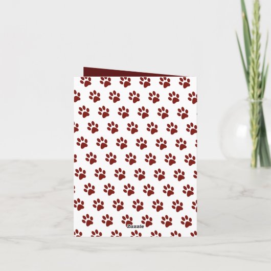 Pawsome Christmas Labrador Santa Logo Pet Business Feestdagen Kaart (Achterkant)