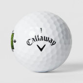 Pawsome Dog mam Paw Prints Dog's Photo Golfballen (Logo)