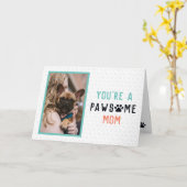 Pawsome Dog mama | Frenchie Moederdag Kaart (Gele Bloem)