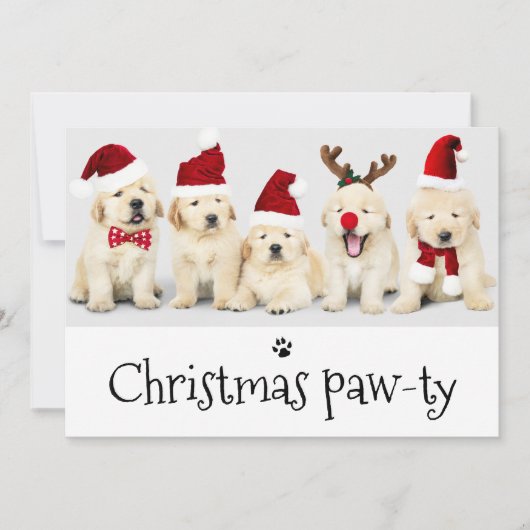 Pawsome Dog Pawty 5-fotokaart Kaart (Voorkant)