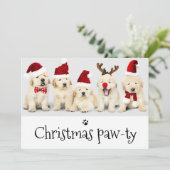 Pawsome Dog Pawty 5-fotokaart Kaart (Staand voorkant)