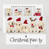 Pawsome Dog Pawty 5-fotokaart Kaart (Voorkant / Achterkant)