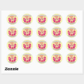 Pawsome Dorama Buddy Sunset Dog Art Ronde Sticker (Vel)