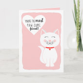 Pawsome Friend Kitty Cat Galentine's Day Greeting Feestdagen Kaart (Voorkant)