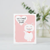 Pawsome Friend Kitty Cat Galentine's Day Greeting Feestdagenkaart (Staand voorkant)