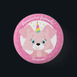 Pawsome Friends Forever Unicorn Puppy Birthday Ronde Button 3,2 Cm<br><div class="desc">Unicorn Puppy Birthday Button - Kom hier, ga zitten en blijf! Je hebt de 'ulti-mutt' hondenliefhebber knop gevonden. Dit ontwerp is vol persoonlijkheid en is uitgerust met een speelse en magische eenhoornpuppy die klaar is om te feesten! Net zoals de knop zegt, ben je voor altijd "paarse vrienden" met deze...</div>