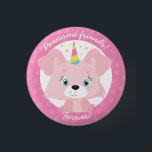 Pawsome Friends Forever Unicorn Puppy Birthday Ronde Button 3,2 Cm<br><div class="desc">Unicorn Puppy Birthday Button - Kom hier, ga zitten en blijf! Je hebt de 'ulti-mutt' hondenliefhebber knop gevonden. Dit ontwerp is vol persoonlijkheid en is uitgerust met een speelse en magische eenhoornpuppy die klaar is om te feesten! Net zoals de knop zegt, ben je voor altijd "paarse vrienden" met deze...</div>