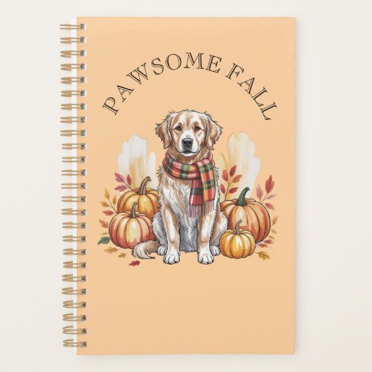 Pawsome Herfst Labrador Dog Autumn Design Planner (Voorkant)