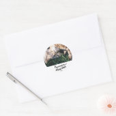 Pawsome Howlidays | Grappige hond thema vakantie f Ronde Sticker (Envelop)