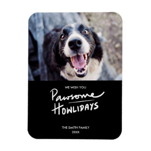 Pawsome Howlidays Grappige hondenfoto vakantie Magneet