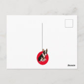 Pawsome kerst met een bullbanierpuppy! briefkaart (Achterkant)