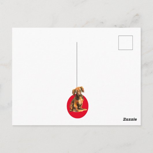 Pawsome kerstmis met een worsthond! Briefkaart (Achterkant)