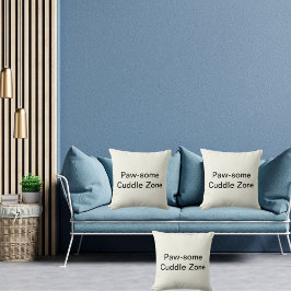 Pawsome knuffel zone Schattigee kat gepersonalisee Kussen