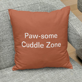 Pawsome knuffelzone Schattigee kat gepersonaliseer Kussen