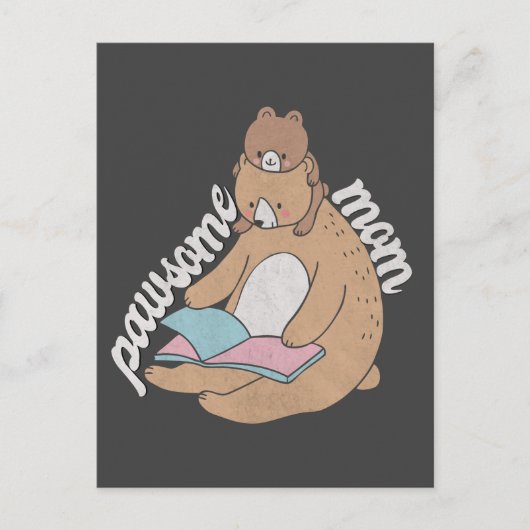 Pawsome mama briefkaart (Voorkant)