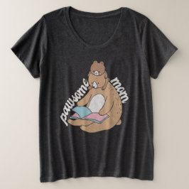Pawsome mama grote maat t-shirt