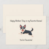 Pawsome Moederdag Feestdagenkaart (Voorkant / Achterkant)