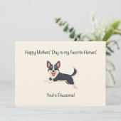 Pawsome Moederdag Feestdagenkaart (Staand voorkant)