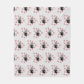 Pawsome Paar Plumeria Hart Valentijn Be Mine Fleece Deken (Voorkant)