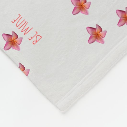 Pawsome Paar Plumeria Hart Valentijn Be Mine Fleece Deken (Hoek)