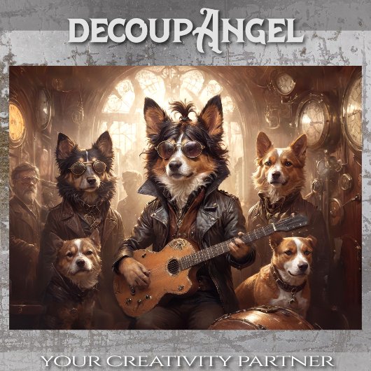 Pawsome Performance - Decoupage - Tissuepapier