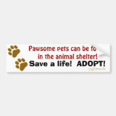 Pawsome pets bumpersticker (Voorkant)