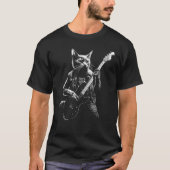 Pawsome Rhythms Cat Playing Guitar Art T-shirt (Voorkant)