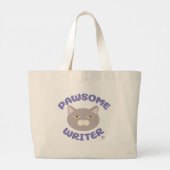 Pawsome schrijver epische auteur kat karakter grote tote bag (Achterkant)