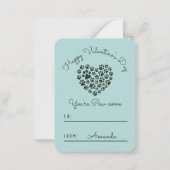 'Pawsome' Sinaasappel Tabby Cat Classroom Valentij Notitiekaartje (Achterkant)