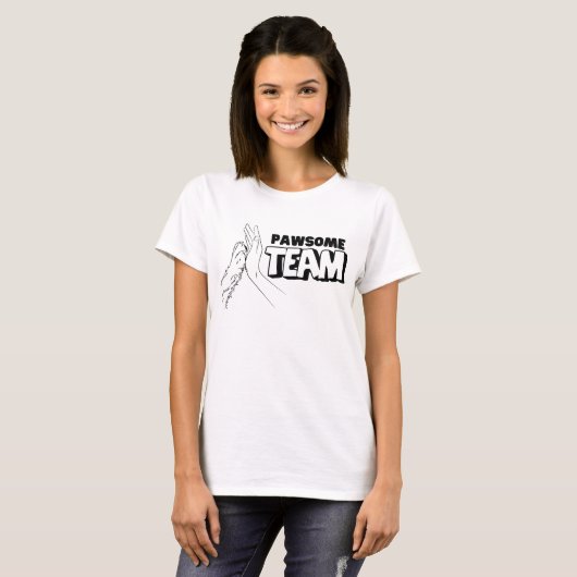 Pawsome Team T-shirt (Voorkant volledig)
