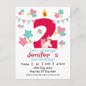 Pawsome Two: Doggie Delight Verjaardag Briefkaart (Voorkant)