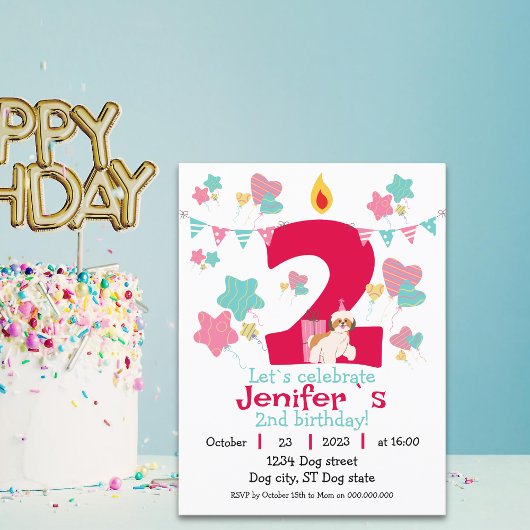 Pawsome Two: Doggie Delight Verjaardag Briefkaart