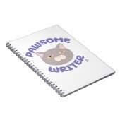 Pawsome Writer Fun Kat Cartoon Notitieboek (Rechterzijde)