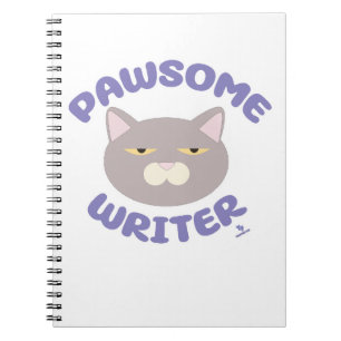 Pawsome Writer Fun Kat Cartoon Notitieboek